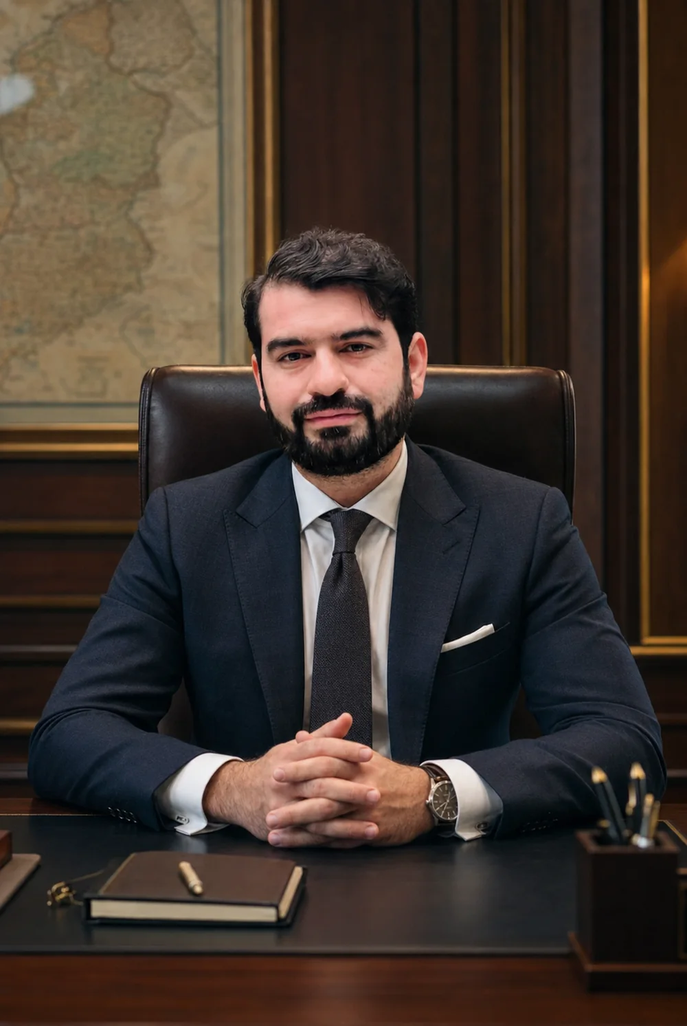 Asad Ullah Khan, Founder and CEO of RKS Traders, at his desk